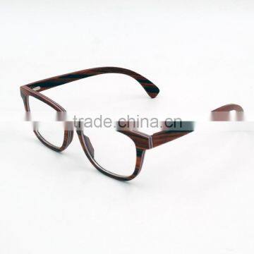 wood titanium layered optical frame