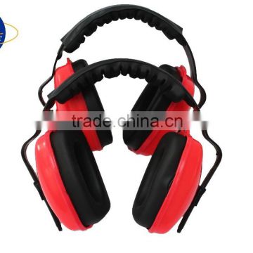red and black military earmuff safety product