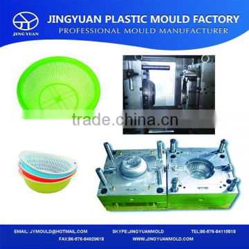 OEM 2014 Hot sale kitchen commodity plastic vegetable basket mold plastic washing storage basket injection mould supplier