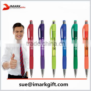 promotional Logo Ballpoint Pen Rainbow Color Plastic Ball Pen