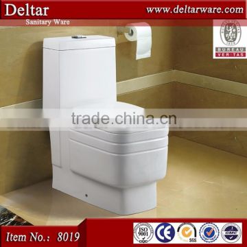 foshan deltar sanitary ware, siphonic 80mm outlet three inches toilet bowl