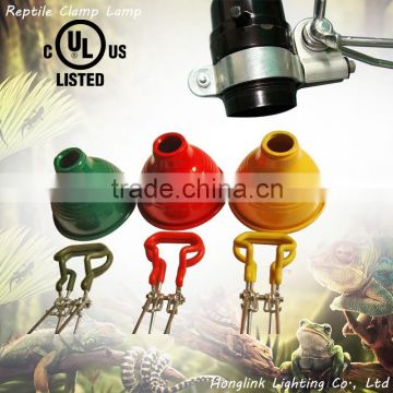 UL E26/E27 colorful terrarium reptile pet light clamp lamp