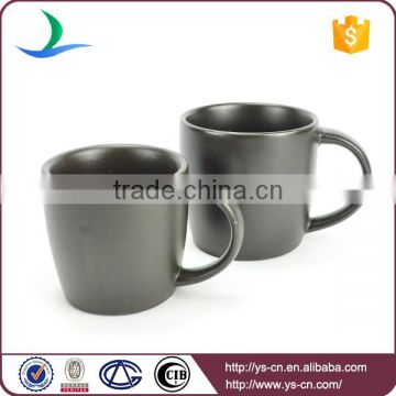Promotional matt black color wholesale porcelain mug