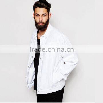 wholesale white plain denim jacket fashion design fancy wear