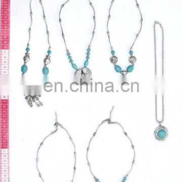 Turquoise stones necklace jewelry big necklaces bijoux