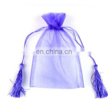 Purple organza bag with beard