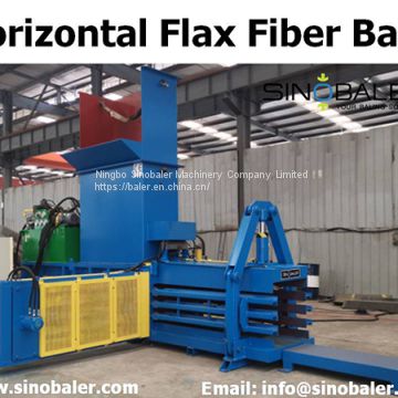 Horizontal Flax Fiber Baler Machine