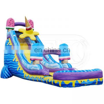 ice cream inflable inflatable water slide for sale