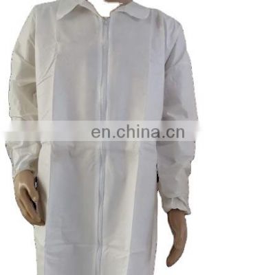 Sterile long sleeve work shirts with Thumb Loop Zipper Frock