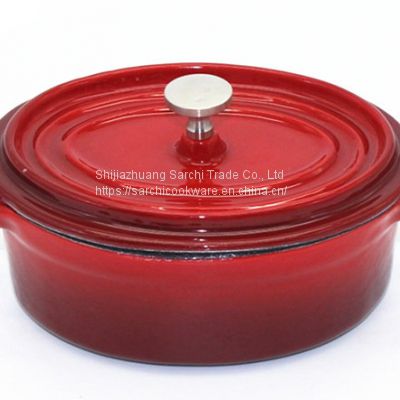 Mini Oval Cast Iron Enamel Pot