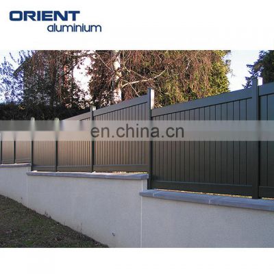 aluminium privacy fence cloture en aluminium slat fence China factory