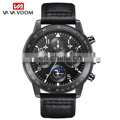 VAVA VOOM VA-209 Hot Sale Japan Quartz Leather Custom Logo Watch Luminous Hands Men Wristwatches Business Watch