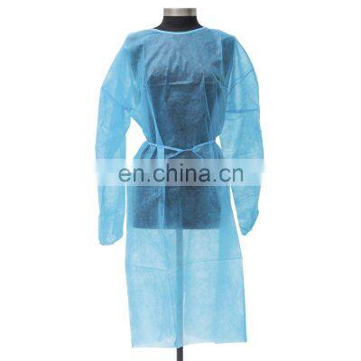 Disposable PP+PE45GSM AAMI PB70 Level3/En13795 Blue Reflective Tape Surgical Gown