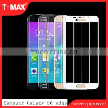 3D Curved Glass For samsung galaxy S6 Edge screen protector,9H tempered glass screen protector