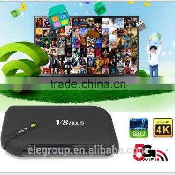 Amlogic S812 Quad core TV BOX RAM 2GB Flash 8GB Android 4.4.2 tv box V8 PLUS