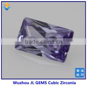 Hot Sale Rectangle Shape Amethyst Cubic Zirconia Beads with Wholesale Manufacturing
