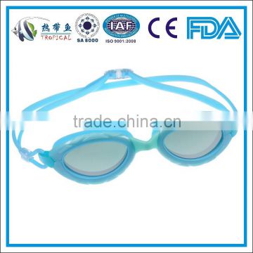 UV protection silicone swim goggle for adult with anti-fog lens