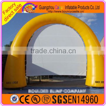 Yellow color inflatable arch shaped door / archway for promotion
