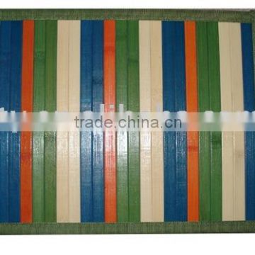 Colorful striped bamboo table mats