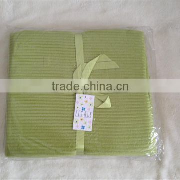 High quality solid color fleece throw blanket in six colors gift set factory directly low price