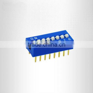 Blue/Red 7 Position Slide Type 2.54mm DIP Switch