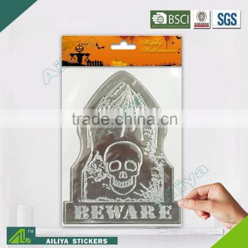 BSCI factory audit Halloween non toxic waterproof decorative removable 3d mirror sticker sheet