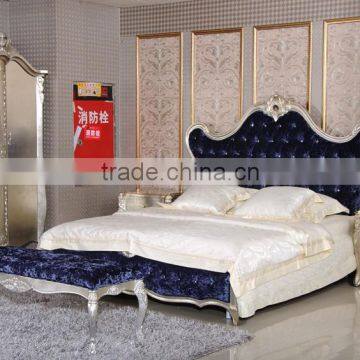 Synthetic leather Royal Rococo royal russian bedroom furniture