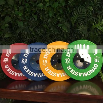 Dynomaster customized olympic weight plate 50kg,custom logo plates & Customized Elite Olympic Rubber Bumper Plate