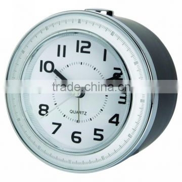 High quality big WHITE analog touch light alarm clock