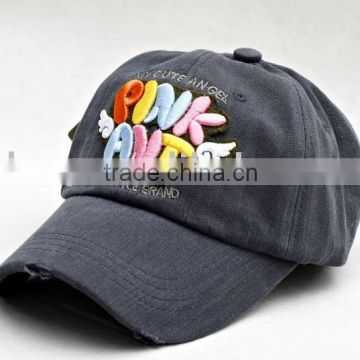 colorful embroidery sport cap