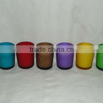 A series of Scented Soy Candle in coloured glass jar for Christmas
