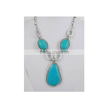 turquoise gemstone silver necklaces