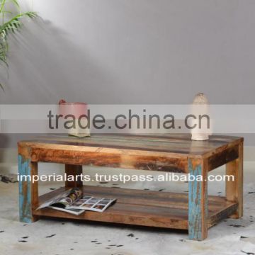 Recycled wood coffee table
