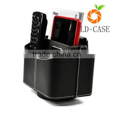 Fashion Hot Sale High Quality Media Storage Leather Spinning TV Remote Control case