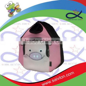 Cute animal design neoprene insulated lunch bag for kids