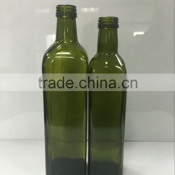 Glass Bottle Green 1000ml Dorica Round for Olive Oil Cooking Oil