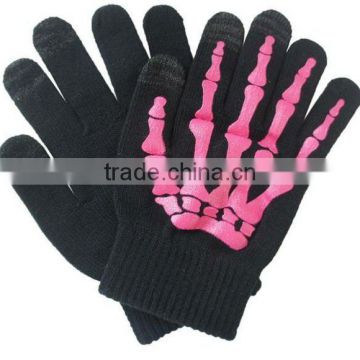 Customized Black iPhone Touch Screen Gloves With Print ZMR732
