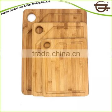 Kitchen Chop Block Type Square Food Grade Natural Bamboo Cutting Board