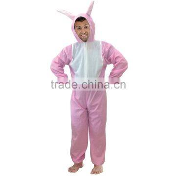 Pink Rabbit Party Costume Adult Easter Bunny Mascot Costume