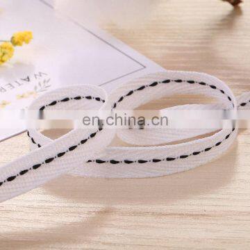 21S 100% 1cm white color cotton tape