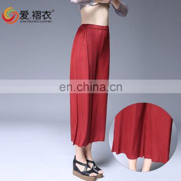 Popular Indian women casual pants wide leg trousers with elastic band