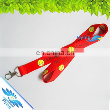 2017 hot sale custom printed lanyards/ funny polyester lanyards with lobster claw