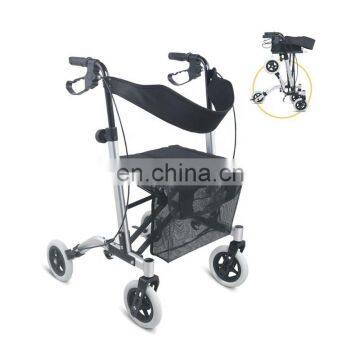 European style shopping cart walking folding aluminum rollator walker