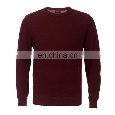 Mens 100% cashmere crew neck pullover sweater with elbow patches