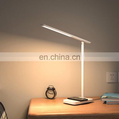 Foldable Wireless Charging LED Desk Lamp with Dimmable Brightness Eye-protection Study Office Lamp with Wireless Charger