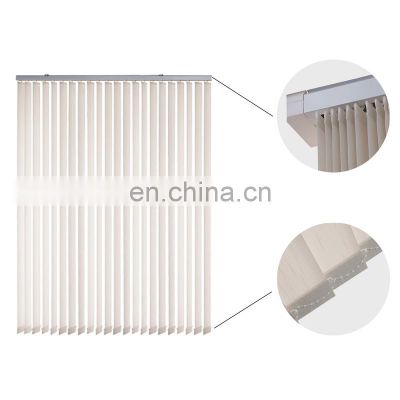 Good Quality Wholesale Balcony Custom manual track pull cord Low Profile Track Blinds Allusion Vertical Blinds