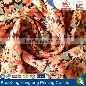 fabric chiffon woven by polyester yarn in yongtong printing