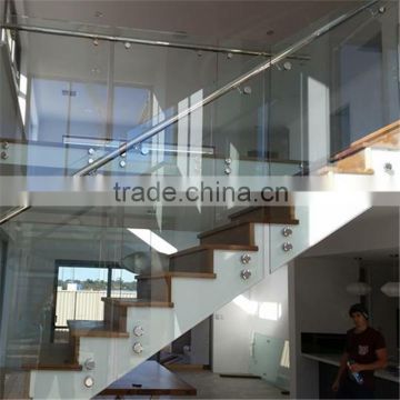 frameless glass railing glass fence for interior steps