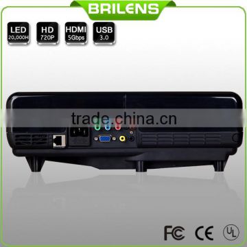 BRILENS CL1280 can HD 720P 1280 * 768 3d digital portable video projector led lamp 2500lumens