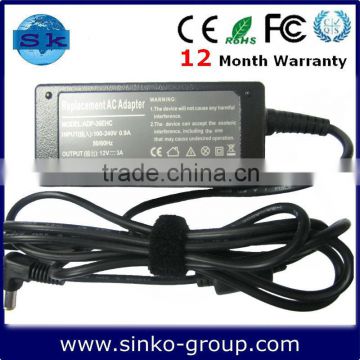For sony mini power supply 36W 12V 3A with 5.5*3.0mm